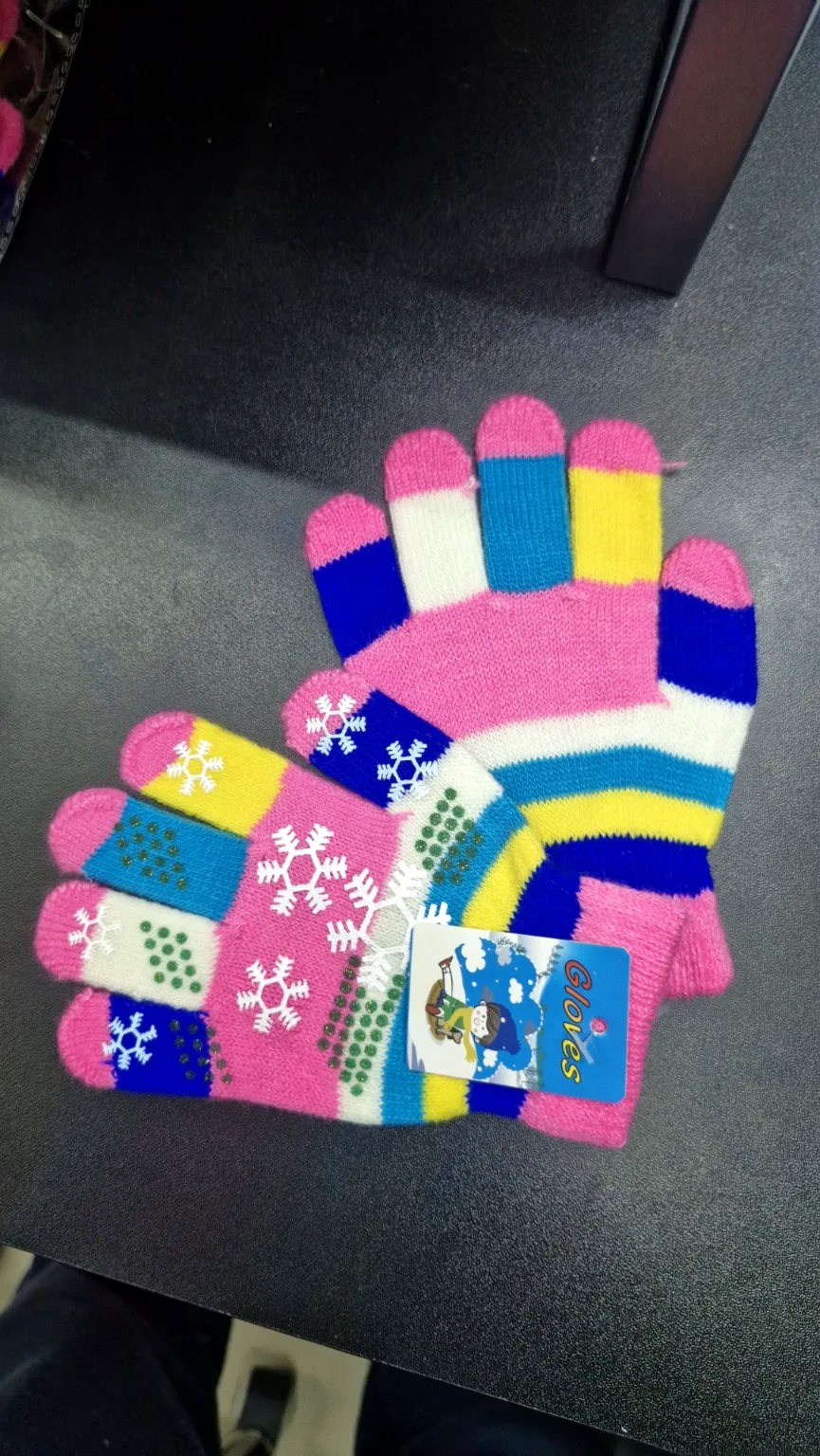 Guantes rosa multicolor